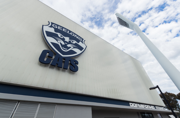 Inage of Geelong Football Club logo on building
